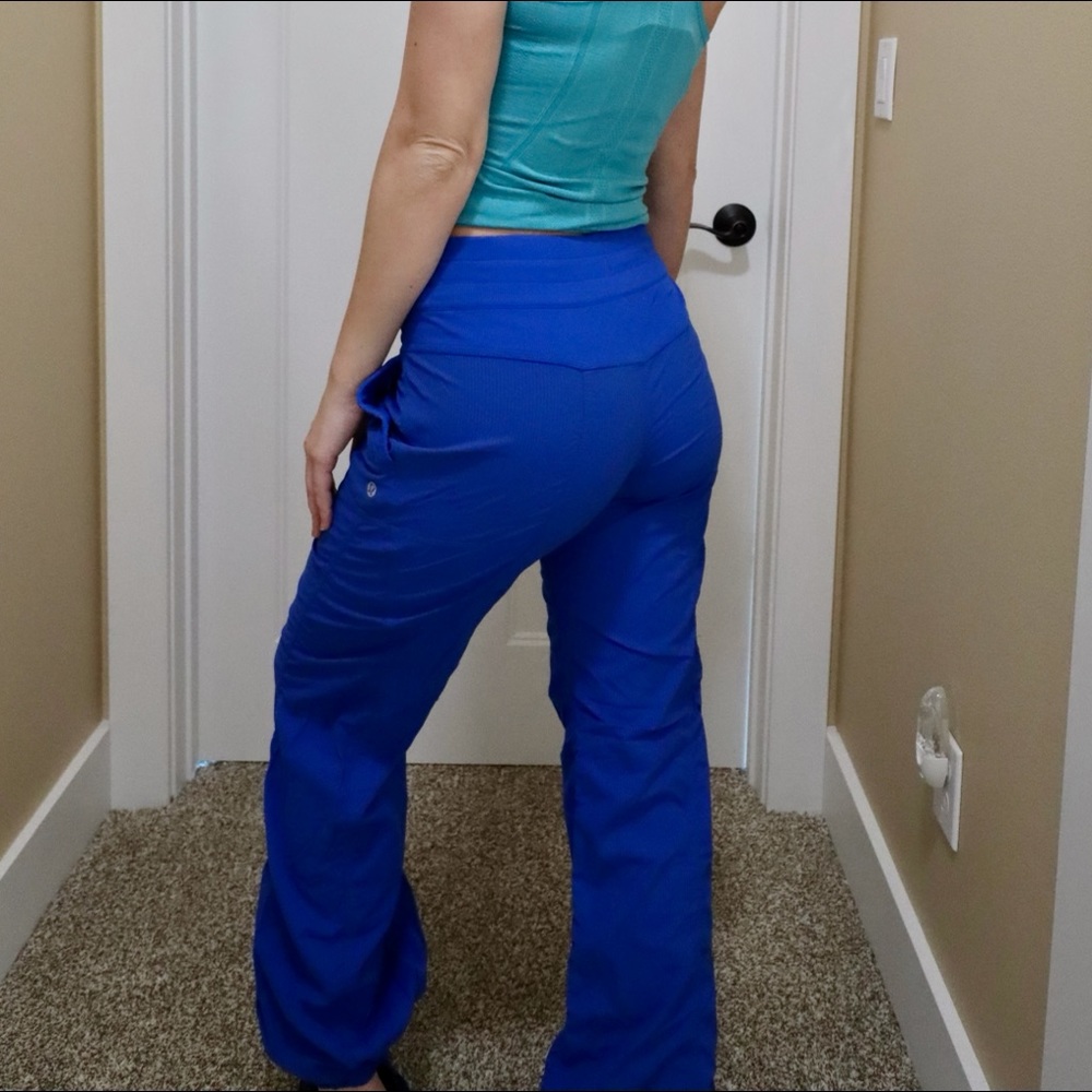 Lululemon dance studio pants bright blue
